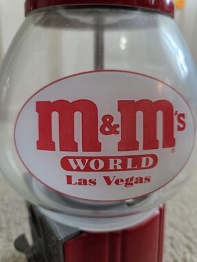 M&M's World Las Vegas Candy Dispenser - Red & Clear